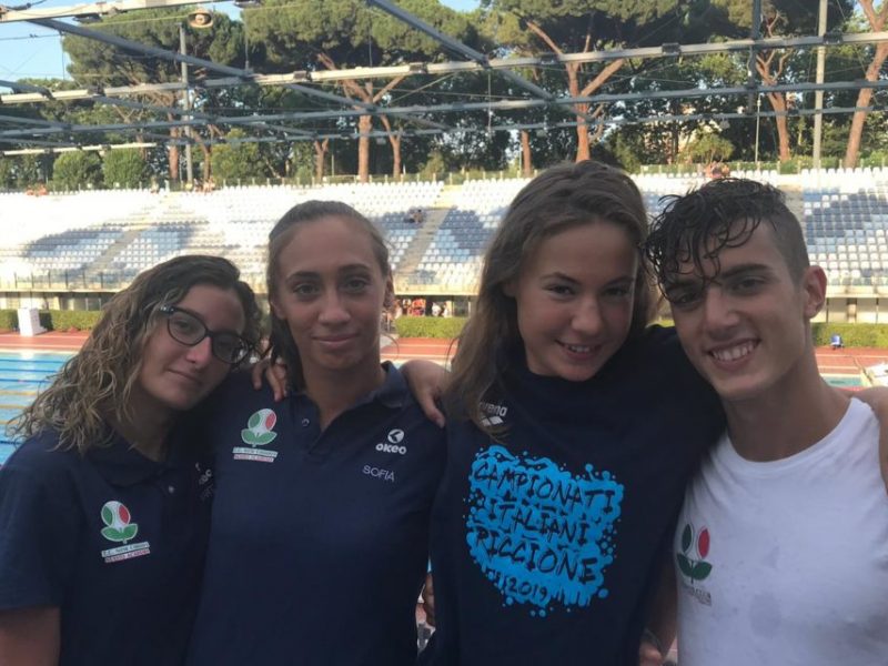 Sofia Andrea Bellani,Simone Miron,Chiara Del Giudice,Martina Cannone e Gianmarco Gindre da applausi ai Campionati Regionali di Nuoto